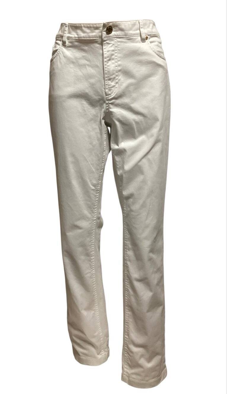Brooks Brothers Natalie Fit White Straight Leg Denim Jeans - Size 12